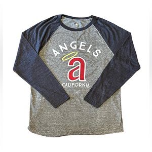 NWOT MLB Los Angeles Angels CC Outfield Raglan Long Sleeve Tee
